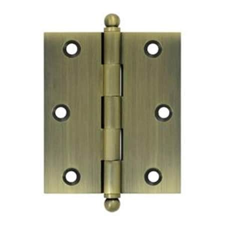 Patioplus 3 x 2.5 in. Hinge with Ball Tips- Antique PA3234322